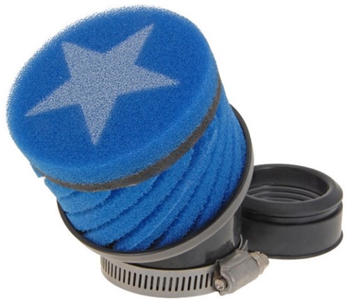 Powerfilter Stage6 Racing Blauw Kort Keihin PWK 48mm Aansluiting 
