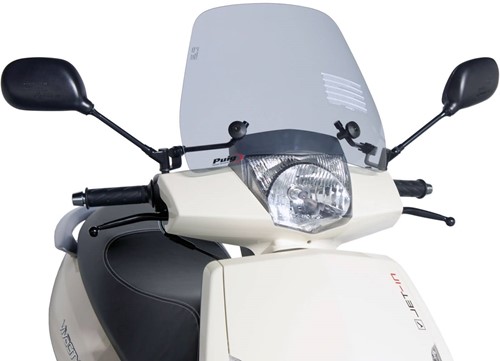 Windscherm Puig Peugeot New Viva city V.a 2009 T/m 2014 Smoke Getint Hoogte 31cm
