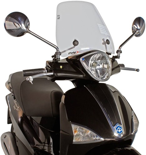Windscherm Puig Piaggio Liberty V.a 2011 T/m 2014 Helder Hoogte 31cm