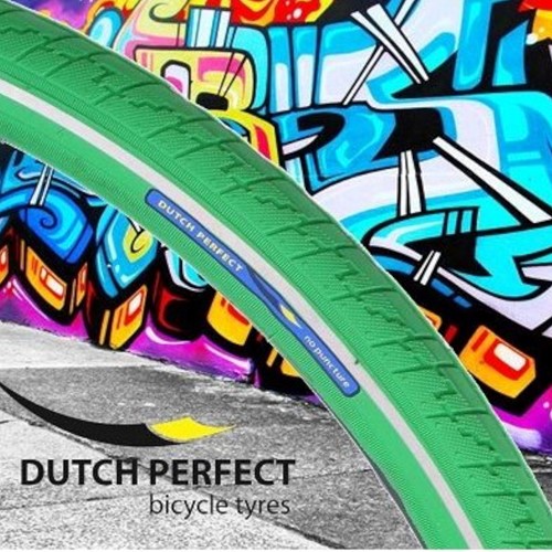 Buitenband Dutch Perfect 28 x 2.00"/ 50-622 no puncure - groen met reflectie