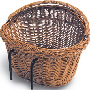 Fietsmand Basil mand riet Detroit ovaal buik 23L 39x22x27cm