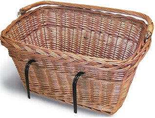Fietsmand Basil mand riet Davos vierkant 29L 46x22x29cm