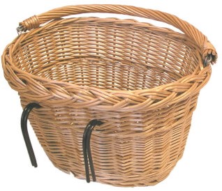 Fietsmand Basil mand riet Denver ovaal middel 30L 37x30x27cm