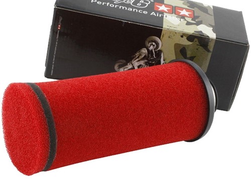 Powerfilter Stage6 Racing Lang Rond Rood 35mm Aansluiting S6-35001RO