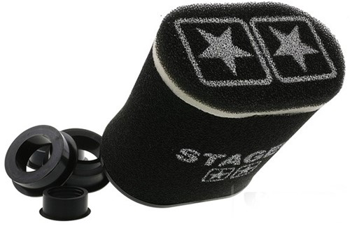 Powerfilter Stage6 Racing Zwart Dubbellaags Ø 28/35/42/45/49/55 Aansluiting S6-35021BK