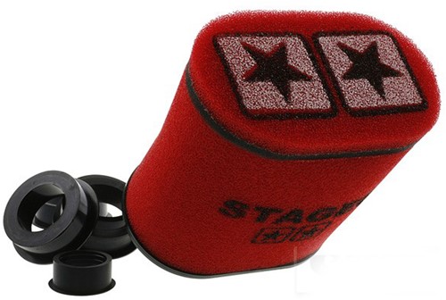 Powerfilter Stage6 Racing Rood Dubbellaags Ø 28/35/42/45/49/55 Aansluiting 