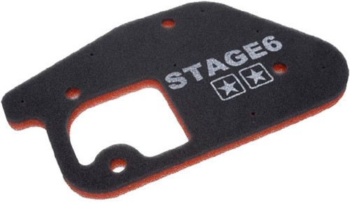 Luchtfilter Element Stage6 Dubbellaags Aprilia Amico / Yamaha Bws / Slider / Zuma / Minarelli Vertikaal 