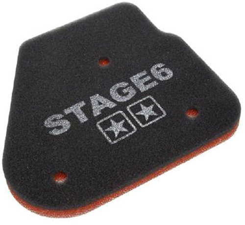 Luchtfilter Element Stage6 Dubbellaags Aprilia Rally / Aprilia Scarabeo 50 / Aprilia SR50 Replica / Benelli 491 GT / Beta ARK 50 / Beta Quadra 50 / Malaguti F12 Phantom / Malaguti F15 Firefox / MBK Ov