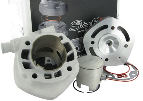 Cilinder Stage6 70cc Sport Pro Aluminium Yamaha Aerox / Rally L.C / Aprillia Sr 2000 / SR L.C / Ycon L.C / Beta Ark l.c / Malaguti F12 L.C / F12R L.C / F15 L.C / Minarelli Horizontaal L.C - inclusief