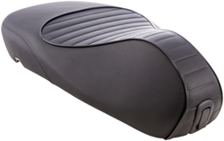 Buddyseat Vespa Sprint Euro4 v.a 2018 Leer Zwart + Zwarte Bies Origineel 