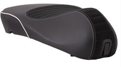 Buddyseat (V.a 2017 Sport) Vespa Sprint v.a 2017 Zwart + Witte Bies Origineel 1b004482000c1