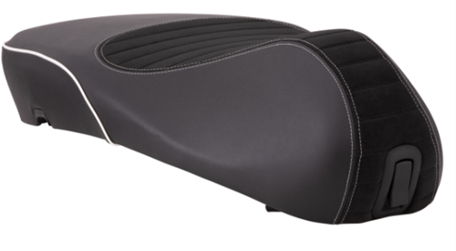 Buddyseat (V.a 2017 Sport) Vespa Sprint v.a 2017 Zwart + Witte Bies Origineel 1b004482000c1
