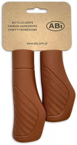 Fiets handvatten set ABI 130 / 95 mm - Bruin