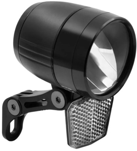 Fiets Falkx Zylon koplamp zwart, 100 Lux E-Bike 6V-48V