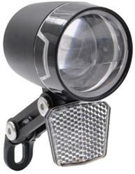 Fiets Falkx Round koplamp zwart, 60 Lux E-Bike 6V-48V