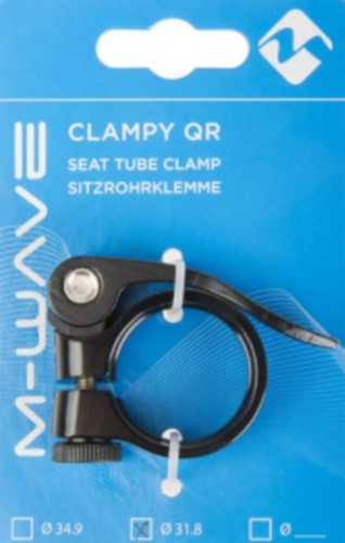 Fiets Zadelpenklem met snelspanner 34.9mm M-Wave zwart