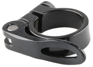 Fiets Zadelklem Mirage zwart met snelspanner 34.9mm