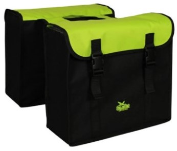 Fiets Greenlands dubbele tas, zwart-grijs