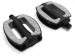 Fiets FALKX Stable pedalen 9/16" zwart-grijs