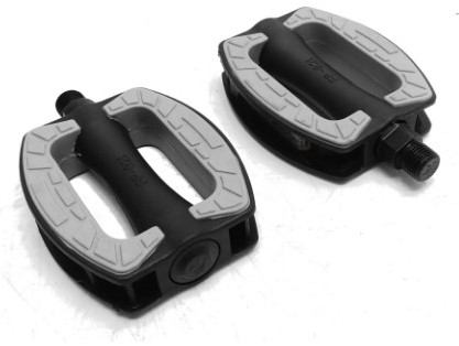 Fiets FALKX Stable pedalen 9/16" zwart-grijs