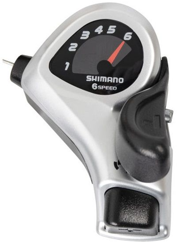Fiets Versteller rechts 6 speed Shimano ST-TX50 - zwart/zilver