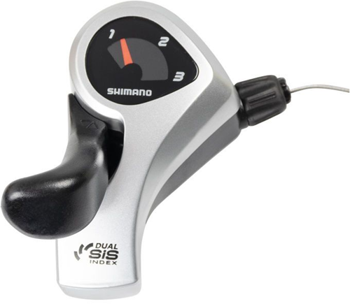 Fiets Versteller links 3 speed Shimano ST-TX50 - zwart/zilver