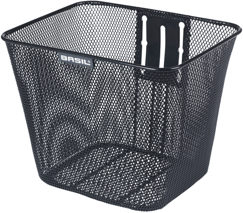 Fietsmand Basil Bilbao met vaste montage 26 x 22 x 27 cm - zwart
