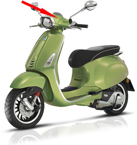 stuurkap vespa sprint groen metalic 341/ a boven origineel 1b000071000vu