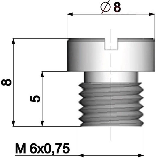 POLINI 362.0008 Set 10 Jets Maximum 6 MM Carburateur Dell'Orto à