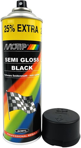 spuitbus motip zwart zijdeglans 500ml