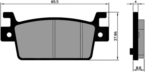 Remblokset Polini voor Kymco AK 550i 4T 174.0184