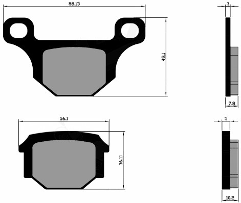 Remblokset Polini voor Aprilia / TGB / Rieju / Derbi / Motorhispania 174.0187
