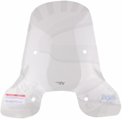 Windscherm NOVASCOOT Agm vx 50 / Napoli / China Vespa S Model / Btc Riva Sport Helder Hoog 70cm + bevestiging (Voor Vierkante Koplamp) Zwarte montageset