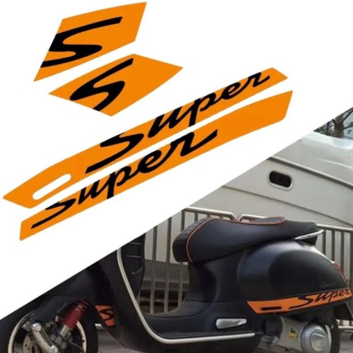 Stickerset Vespa Gts Super (Oranje Met Zwarte Letters) 67333600A4-2