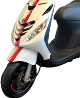 Stickerset Zijscherm Piaggio Zip 2000 Rood + Wiel stickers en Voorkap Stickers Compleet  - 70