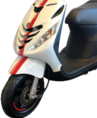 Stickerset Zijscherm Piaggio Zip 2000 Rood + Wiel stickers en Voorkap Stickers Compleet  - 70