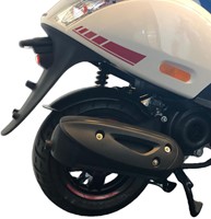 Stickerset Zijscherm Piaggio Zip 2000 Rood + Wiel stickers en Voorkap Stickers Compleet  - 60