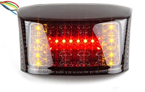 Achterlicht Led STR8 Yamaha Bws Naked / MBK Booster Spirit 50 V.a 2004 T/m 2016 Met Ingebouwde Knipperlichten 
