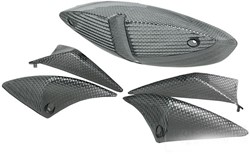 Knipperlichtglas Set STR8 Carbon 5 Delig Peugeot Speedfight 2 50 A.C / Peugeot Speedfight 2 50 LC + Achterlichtglas 