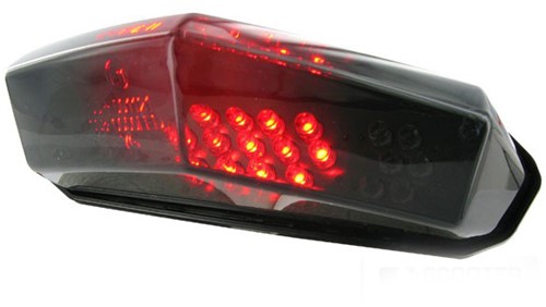 Achterlicht DMP voor Derbi / Aprilia / Beta / CPI / Gilera / Universeel LED smoke met ingebouwde knipperlichten