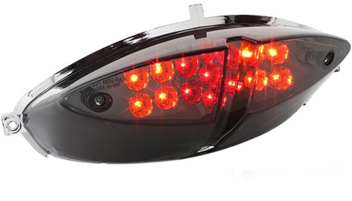 Achterlicht Led STR8 Blackline Peugeot Speedfight 2 Knipperlichten Ingebouwd STR-656.02/CE