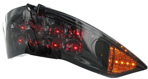 Achterlicht Led STR8 Blackline Peugeot Jet Force 50 / Peugeot Jet Force 50 TSDI LC Met Ingebouwde Knipperlichten STR-656.08/CE