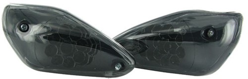Knipperlicht Set STR8 Led Blackline Smoke Yamaha Aerox T/m 2012 Voorzijde / MBK Nitro 50 -2