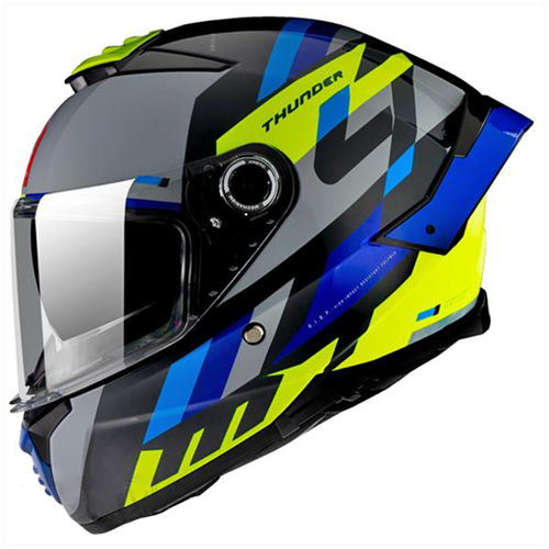 Intergraalhelm MT helmets Thunder 4 SV Ergo Zwart / Blauw Maat S - 55-56cm