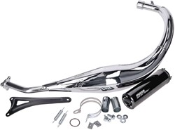 Uitlaat VOCA Chroom Beta RR 50 Enduro / Beta RR 50 Enduro V.a 2012 - 50 / 70cc Zwart Onderlangs