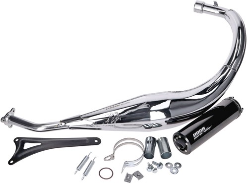 Uitlaat VOCA Chroom Beta RR 50 Enduro / Beta RR 50 Enduro V.a 2012 - 50 / 70cc Zwart Onderlangs