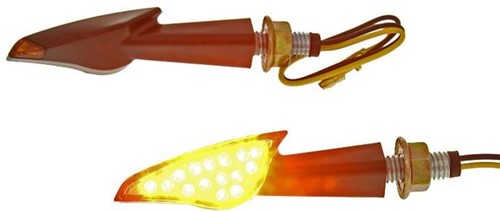 Knipperlicht Set Led Derbi Senda / Derbi Gpr 50 / Aprilia RS 50 / Aprilia SX 50 / Universeel Scooter / Bromfiets / Motorfiets (Spike)
