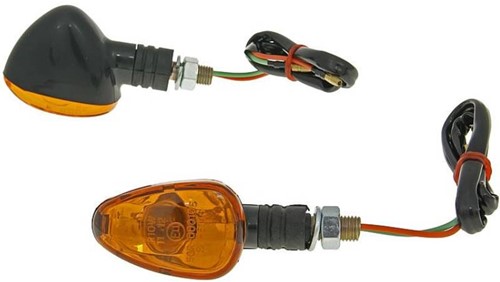 Knipperlicht Set Led M10 Doozy Kort Derbi Senda / Derbi Gpr 50 / Aprilia RS 50 / Aprilia SX 50 / Universeel Scooter / Bromfiets / Motorfiets