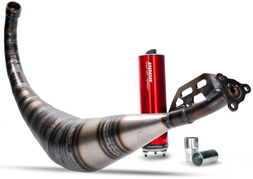 Uitlaat VOCA Cross Rookie Beta RR 50 / Beta RR 50 Enduro / Beta RR SM 50 T/m 70cc Onderlangs Rood (V.a Bouwjaar 2012)-2