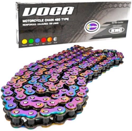 Ketting Voca Racing Versterkt 420 / 136 Schakels Titanium- Stijl